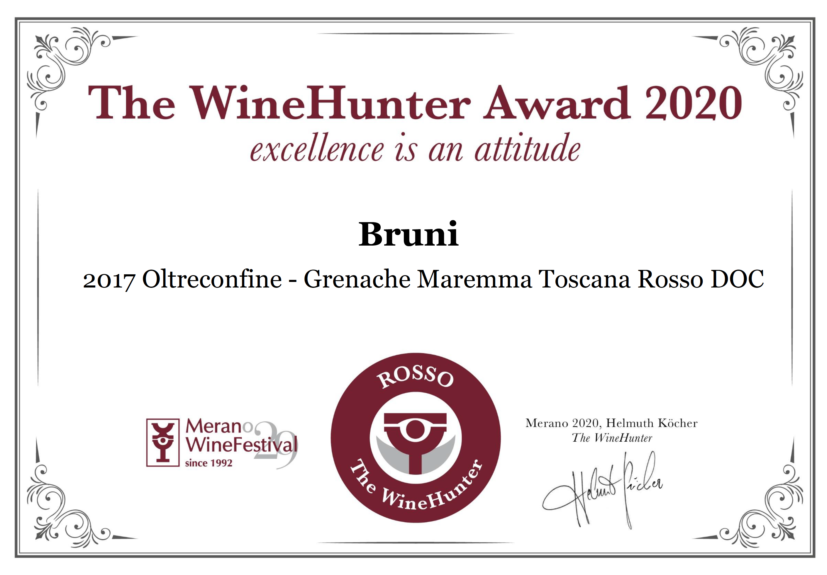 The WineHunter Award 2020 – Oltreconfine 2017